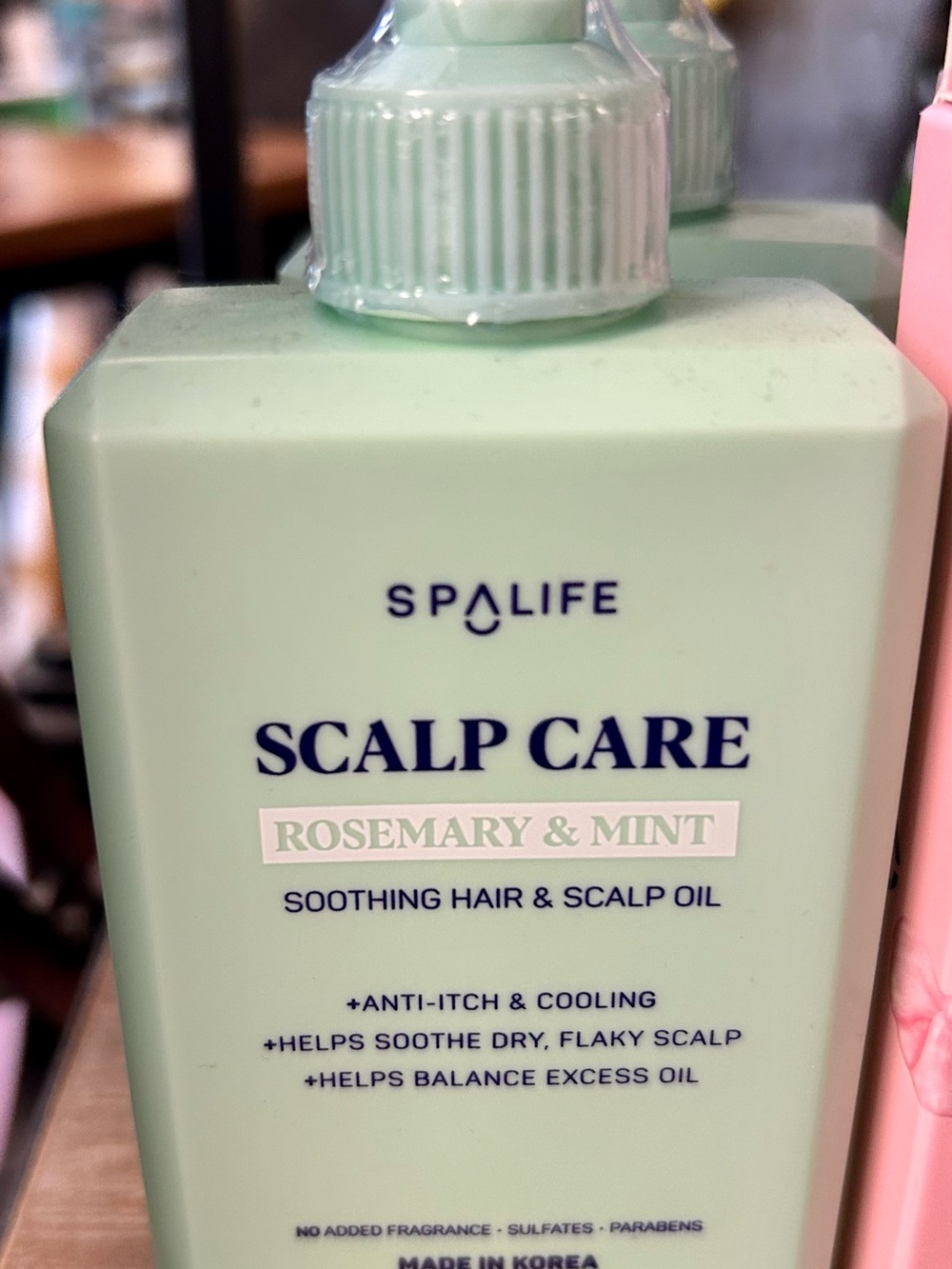 Spa LifeScalp Care Rosemary & Mint Soothing Hair & Scalp Oil - Mint Green Bottle